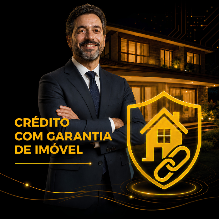 Crédito com garantia de imóvel: cliente em frente à sua casa